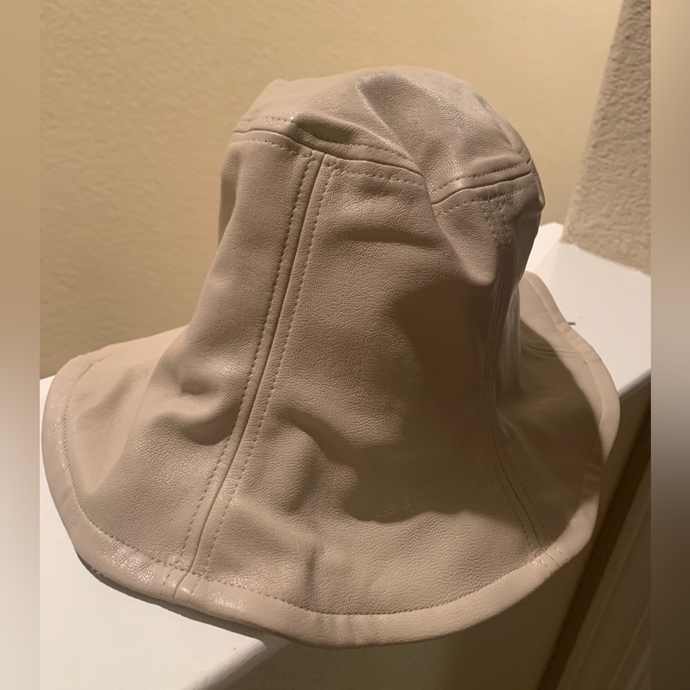 Faux leather bucket hat